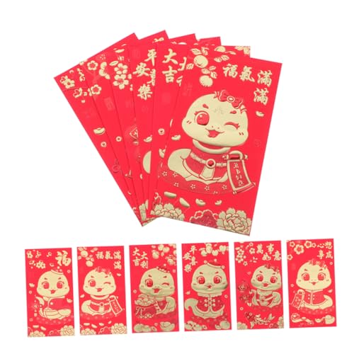 SHINEOFI 60 Stück Rote Umschlagtasche „Year of the Snake“. faltbares rotes Paket rote umschläge chinesisch Geldumschläge chinesisch Geldumschläge für Geld Geldumschlag roter Umschlag Papier von SHINEOFI