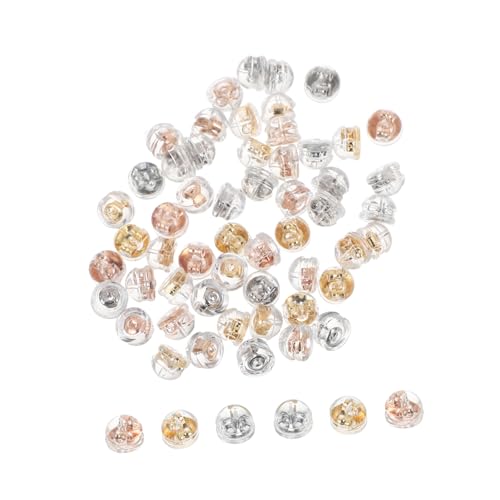 SHINEOFI 60 Stück Silikon Ohrstecker Verschluss Transparent Weich Sicherer Halt Für Durchbohrte Ohren Loch Hautfreundlich Für Schwere Ohrringe Und Schmuckherstellung SHINEOFI 60 Stück Silikon Ohrstecker Verschluss Transparent Weich Sicherer Halt Für Durchbohrte Ohren Loch Hautfreundlich Für Schwere Ohrringe Und Schmuckherstellung von SHINEOFI