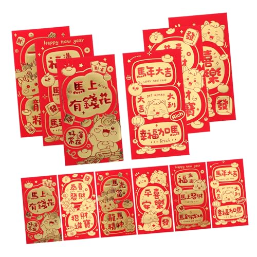 SHINEOFI 60 Stück Teiliges Chinesische Neujahrs-rotumschläge Jahr Des Pferdes Langlebige Papier-hongbao Umschläge Festliche Glücksbringer für Frühlingsfest Geburtstag und Familienfeiern SHINEOFI 60 Stück Teiliges Chinesische Neujahrs-rotumschläge Jahr Des Pferdes Langlebige Papier-hongbao Umschläge Festliche Glücksbringer für Frühlingsfest Geburtstag und Familienfeiern von SHINEOFI