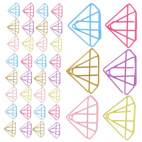SHINEOFI 60 Stück Teiliges Diamantförmiger Metall Papierclips in Farben Vielseitige Büroklammern als Lesezeichen und Dokumentenhalter für Schule Büro und Einladungskarten Langlebig und SHINEOFI 60 Stück Teiliges Diamantförmiger Metall Papierclips in Farben Vielseitige Büroklammern als Lesezeichen und Dokumentenhalter für Schule Büro und Einladungskarten Langlebig und von SHINEOFI