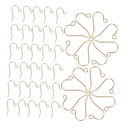 SHINEOFI 60 Stück Teiliges Ohrring-haken Kupfer Minimalistisches Design Stabile und Bequeme DIY Schmuckzubehör für Damen für Anhänger Tropfenohrringe Echtgold-beschichtet von SHINEOFI