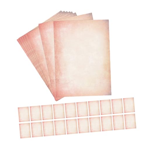SHINEOFI 60 Stück Vintage Briefpapier Dekoratives Druckerpapier Briefpapier Im Retro-stil Computerdruckerpapier Süßes Schreibpapier Vintage-papier Pergamentpapier Zum Schreiben von SHINEOFI