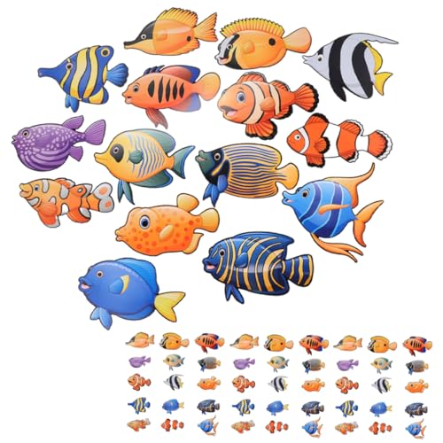 SHINEOFI 60 Stück buntes Ausschnittpapier Dekorationen für Aquarien filigrane Wandausschnitte dekoration kinderzimmer papierschere Schulpapierausschnitte Dekorationen aus Papierausschnitten von SHINEOFI