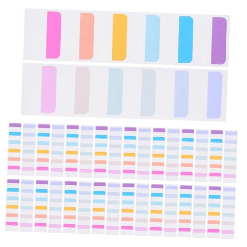 SHINEOFI 600 Stück Bunte Selbstklebende Index Tabs Wiederverwendbare Beschreibbare Buchseiten Marker für Notizen Ordner und Planer Haftfreie Farbige Seitenregister für Einfache Organisation von SHINEOFI