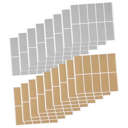 SHINEOFI 600 Stück Rubbelaufkleber Silber Gold Rechteckig Selbstklebend für DIY Rubbellose Überraschungen Spiele Gewinncodes Versteckte Texte Belohnungsprogramm Sticker von SHINEOFI