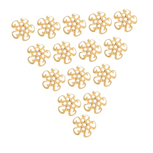 SHINEOFI 600 Stücke Filigrane Blumen Perlenkappen aus Langlebigem Metall Hohl Vergoldet Vielseitig für DIY Schmuckherstellung für Armbänder und Halsketten von SHINEOFI