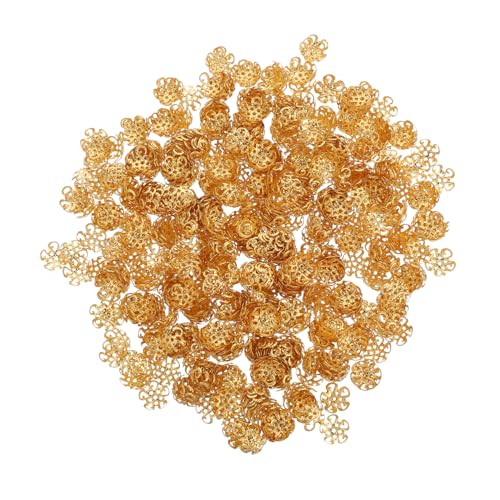 SHINEOFI 600 Stücke Metall Blüten Perlenkappen mit Filigranem Hohldesign Langlebige Schmuck Spacer Endkappen für DIY Armbänder Halsketten und Ohrringe Goldfarbene Perlen Base Zubehör SHINEOFI 600 Stücke Metall Blüten Perlenkappen mit Filigranem Hohldesign Langlebige Schmuck Spacer Endkappen für DIY Armbänder Halsketten und Ohrringe Goldfarbene Perlen Base Zubehör von SHINEOFI