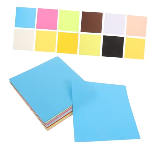 SHINEOFI 600 Stücke Origami Kunst Faltpapier Kinderschule DIY -Papier DIY Bastelpapier Baupapier für Handwerk School Crafts Kunstbaupapier doppelseitiges Farbpapier farbiges Baupapier von SHINEOFI