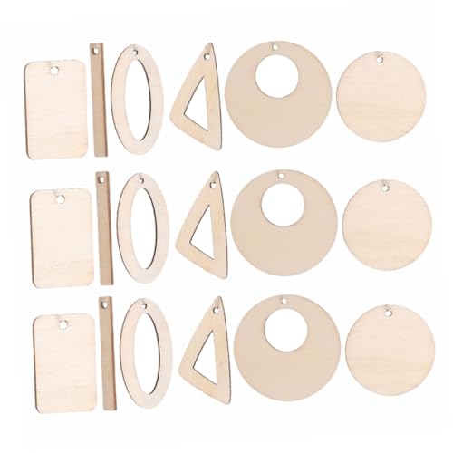 SHINEOFI 60Stücke Holz Ohranhänger DIY Schmuckzubehör für Kreative Bastelprojekte Unbeschichtete Holzscheiben mit Kleinen Löchern für Ohrringe und Armbänder SHINEOFI 60Stücke Holz Ohranhänger DIY Schmuckzubehör für Kreative Bastelprojekte Unbeschichtete Holzscheiben mit Kleinen Löchern für Ohrringe und Armbänder von SHINEOFI
