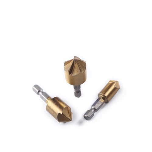 SHINEOFI 6Stücke Teiliges Anfaswerkzeug Set Hochgeschwindigkeitsstahl Entgraterbohrer Für Kunststoff Kupfer Aluminium Und PVC Platten Für Präzises Entgraten Kanten von SHINEOFI