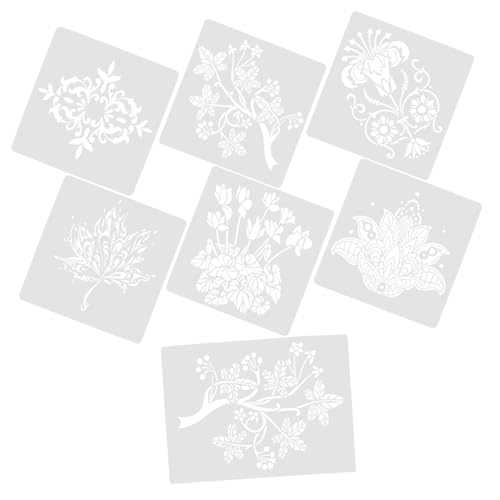 SHINEOFI 7 Stück Blumenmalerei-vorlage Blumenschablonen Anlage Schablonen Zum Malen Malschablonen Gartenschablonen Dekoration Tägliche Schablonen Pflanzenvorlagen Das Haustier Weiß SHINEOFI 7 Stück Blumenmalerei-vorlage Blumenschablonen Anlage Schablonen Zum Malen Malschablonen Gartenschablonen Dekoration Tägliche Schablonen Pflanzenvorlagen Das Haustier Weiß von SHINEOFI