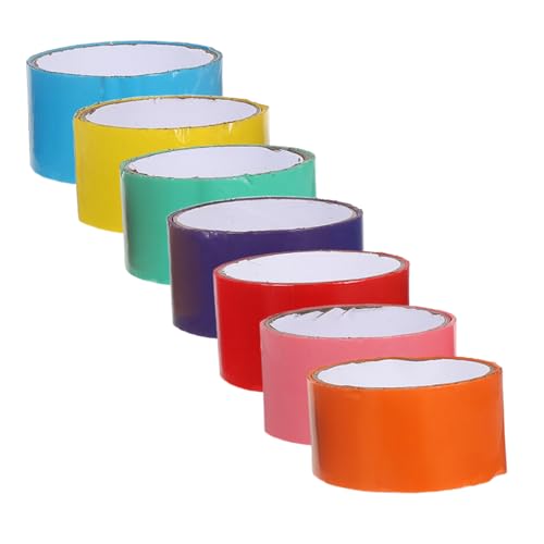SHINEOFI 7 Stück Regenbogen -Stromband Kugelband selber machen klebriges Klebeband Buntes DIY -Band Interaktives Klebeband DIY Ball Maker Tape Buntes für Bastelband bopp von SHINEOFI