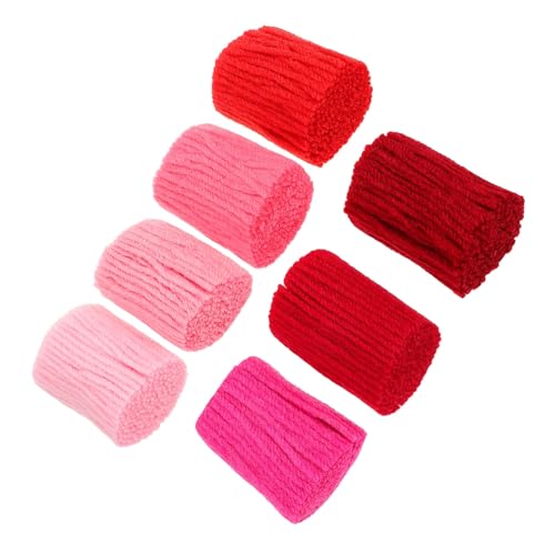 SHINEOFI 7 Stück Teiliges Acrylgarn Flauschiges Diy Garn für Teppichherstellung Strapazierfähiges Häkel und Strickgarn Geeignet für Anfänger und Handarbeitsprojekte von SHINEOFI