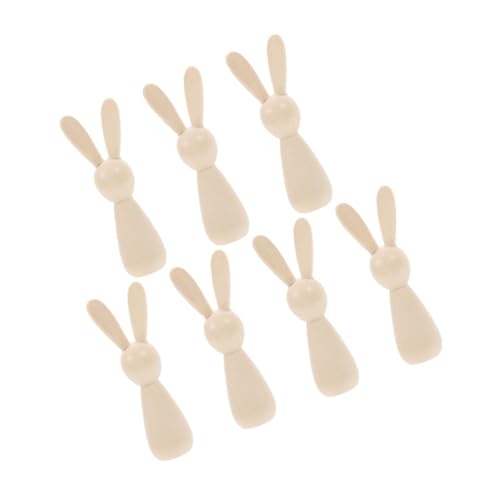 SHINEOFI 7 Stück Teiliges Holz Peg Puppen mit Hasenkopf Naturbelassene Diy Figuren aus Robustem Holz Kleine Häschen zum Bemalen und Dekorieren für Ostern und Wohnraumgestaltung SHINEOFI 7 Stück Teiliges Holz Peg Puppen mit Hasenkopf Naturbelassene Diy Figuren aus Robustem Holz Kleine Häschen zum Bemalen und Dekorieren für Ostern und Wohnraumgestaltung von SHINEOFI
