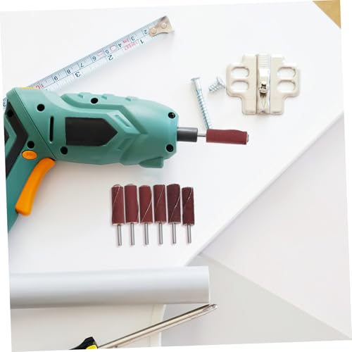 SHINEOFI 7 Stück Teiliges Schleiftrommel mit Körnung Zylindrische Sandpapierhülsen für Bohrmaschine Langlebige Schleifrollen für Präzises Schleifen und DIY Holzarbeiten Kompakt und Leicht von SHINEOFI