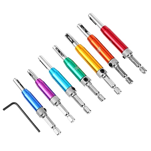 SHINEOFI 7 Stücke Punch Locator Schwarz Holzbearbeitung Bit Loch Bohrer Flach Konisch Aluminium Legierung SHINEOFI 7 Stücke Punch Locator Schwarz Holzbearbeitung Bit Loch Bohrer Flach Konisch Aluminium Legierung von SHINEOFI