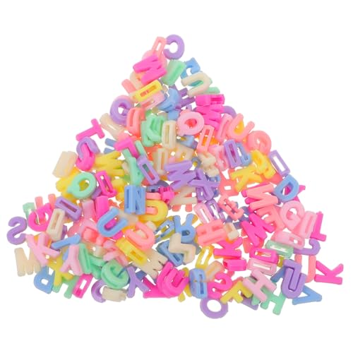 SHINEOFI 700 Stück Flache Buchstabenperlen Bunte Buchstabenperlen Zur Schmuckherstellung Armbandherstellungsperlen Schlüsselanhängerperlen Und von SHINEOFI