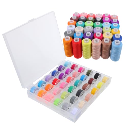 SHINEOFI 72 Stück Teiliges Nähfaden Set Farben Nähmaschinen und Handstichgarne Yards pro Spule für Quilten Heimwerken und Kreative Projekte SHINEOFI 72 Stück Teiliges Nähfaden Set Farben Nähmaschinen und Handstichgarne Yards pro Spule für Quilten Heimwerken und Kreative Projekte von SHINEOFI
