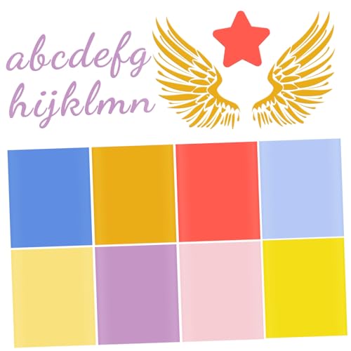 SHINEOFI 8 Blätter Wärmeübertragungsfolie: 25 X 30,5 Cm Matte Wärmeübertragungs-vinylfolie – Bastelbedarf Für T-shirt-stoffe von SHINEOFI