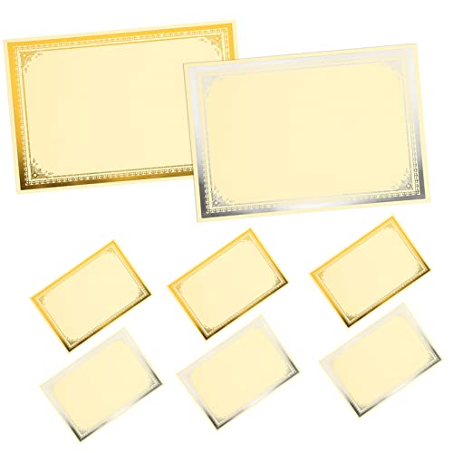 SHINEOFI 8 Blatt Ehrenurkunde Pastellpapier Vergeben Zertifikat Innenpapier Fertigstellung Druckbare Zertifikate Bedruckbares Urkundenpapier Gefüttert Umschläge Legale Blöcke Liste von SHINEOFI