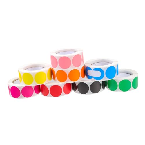 SHINEOFI 8 Rollen Selbstklebende Runde Aufkleber Bunte Farbige Punktetiketten Vielseitige Markierungsaufkleber für Lagerung Scrapbooking Büroorganisation Kreatives Design Leicht Abziehbar SHINEOFI 8 Rollen Selbstklebende Runde Aufkleber Bunte Farbige Punktetiketten Vielseitige Markierungsaufkleber für Lagerung Scrapbooking Büroorganisation Kreatives Design Leicht Abziehbar von SHINEOFI