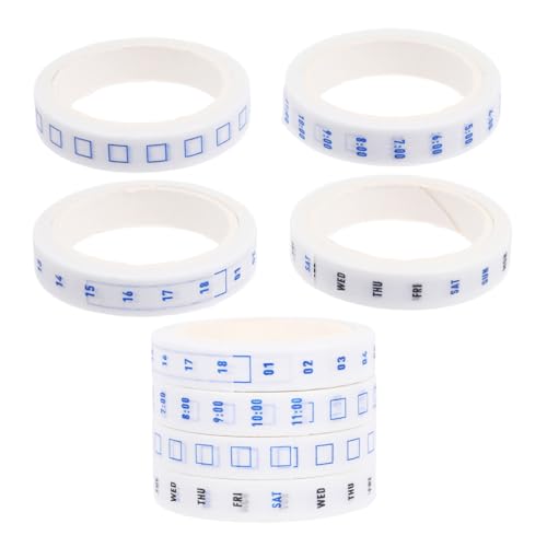 SHINEOFI 8 Rollen Zeitmanagement Papieraufkleber Dekoratives Datum und Wochentag Klebeband für Journaling Scrapbooking und Diy Projekte von SHINEOFI