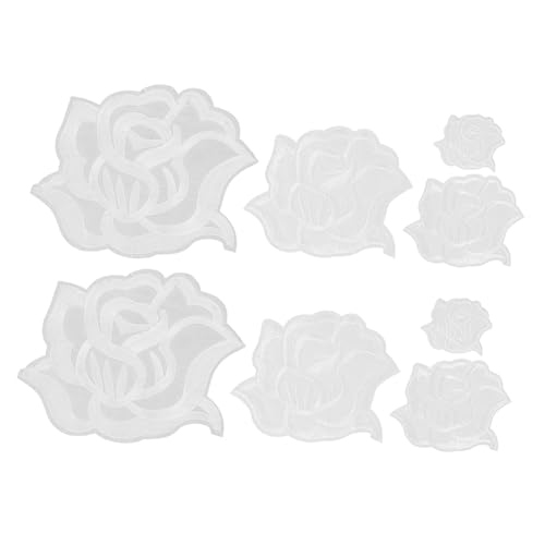 SHINEOFI 8 Stück Banner Rose Drücken Patch Stoff Dekorativ Jacke Aufnäher Floral Aufnähen Kleidung Verzierungen Name Gestickte Applikation Flecken Stickerei Kleiderflicken Weiß Kunstleder SHINEOFI 8 Stück Banner Rose Drücken Patch Stoff Dekorativ Jacke Aufnäher Floral Aufnähen Kleidung Verzierungen Name Gestickte Applikation Flecken Stickerei Kleiderflicken Weiß Kunstleder von SHINEOFI