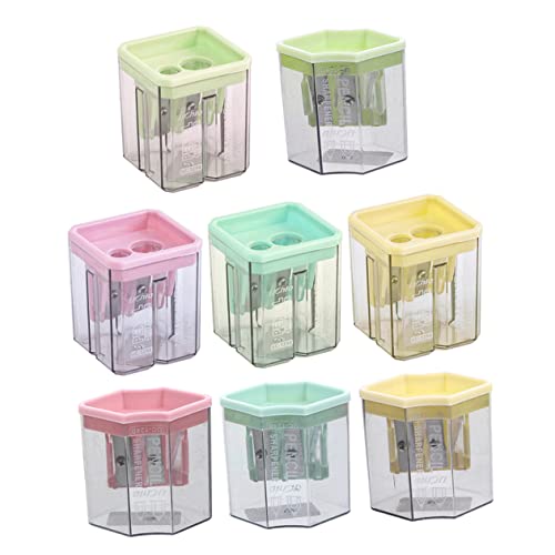 SHINEOFI 8 Stück Bleistiftspitzer dosenspitzer bleistift anspitzer bleistift spitzmaschine pencil sharpeners Mini-Anspitzer für Bleistifte Schüler manuelle Metall von SHINEOFI