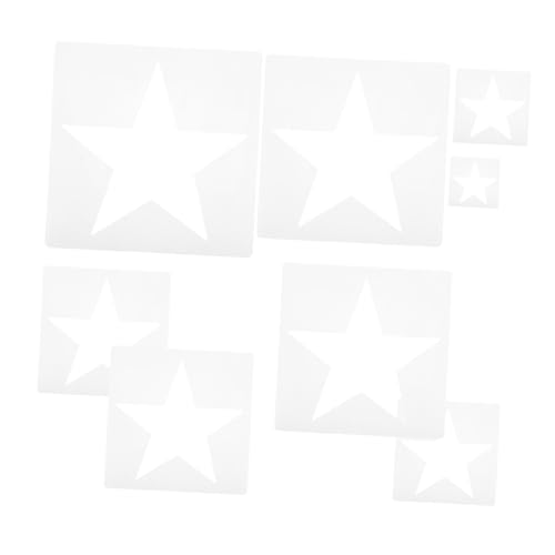 SHINEOFI 8 Stück Dekorative Vorlage Malschablonen Wiederverwendbare Schablonen Zum Malen Malvorlagen Schablonen Stern-schablonenvorlage Mit Amerikanischer Flagge Das Haustier Weiß von SHINEOFI