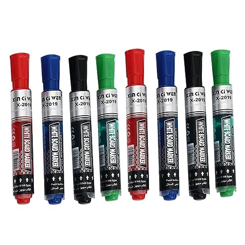 SHINEOFI 8 Stück Drücken Sie Den Water-out Whiteboard Stift Trockenlöschstift Löschbare Markierungen Für Whiteboards Markierungen Für Die Schule Abwaschbare, Trocken Abwischbare Marker von SHINEOFI