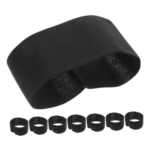 SHINEOFI 8 Stück Elastische Schwarze Armbänder für Erinnerung und bei Fußball Hockey Rugby und Fitnessaktivitäten von SHINEOFI