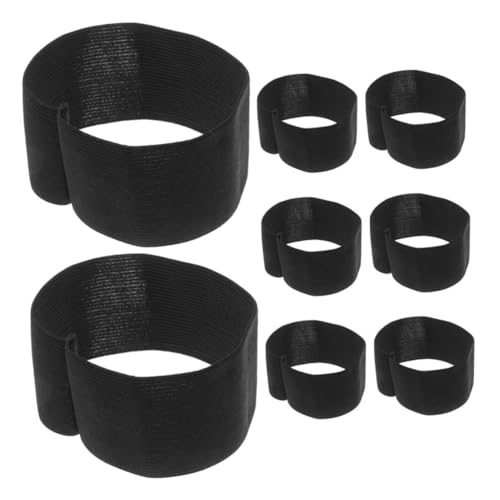SHINEOFI 8 Stück Elastische Schwarze Armbänder für Fußball Hockey Rugby und Fitness Anpassbare Armbänder zur Erinnerung und Respektsbekundung bei Teamveranstaltungen von SHINEOFI