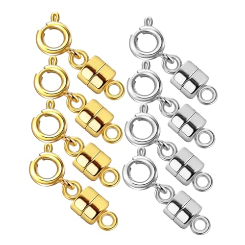 SHINEOFI 8 Stück Halskette Magnet Schnalle Magnetische Schmuckverschlüsse Schmuck Halskette Schnalle Magnetschnalle Für Schmuck Magnetverschluss-anschlüsse Armband Magnetverschlüsse Kupfer von SHINEOFI