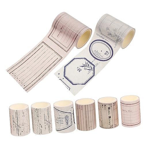 SHINEOFI 8 Stück Retro -Nostalgie und Papierband altes Papierband Klebebänder für Sammelalben Scrapbooking Washi Tape exquisites Washi-Tape dünnes Washi-Tape Washi -Bänder von SHINEOFI