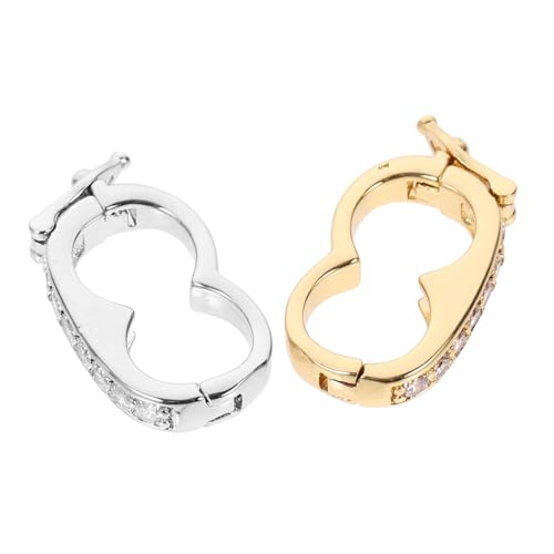SHINEOFI 8 Stück Schmuck Erdnuss Schnalle Anti Diebstahl Verschluss Charm Armbänder Klemme Halskette Verkürzung Ringe Schmuck DIY Verschlüsse Verstärker Verkürzer Verschlüsse von SHINEOFI