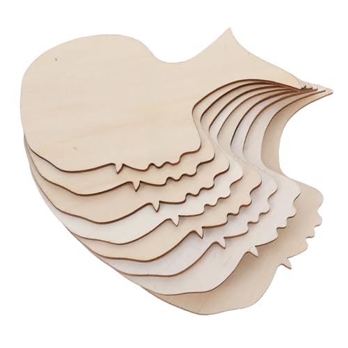 SHINEOFI 8 Stück Teiliges Holzscheiben zum Basteln Unbehandelte Holzrohlinge Kopf Form für Diy Malerei Kreative Holzplatten für Handwerk Natürliche Holzchips für Dekoration und Gestaltung von SHINEOFI