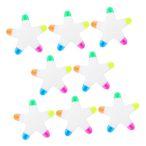 SHINEOFI 8 Stück Teiliges Marker Bunte Sternform Textmarker Präzise Spitzen für Lehrer und Schüler Fluoreszierende Farben Markieren von Büchern Planern und Diy Bastelprojekten SHINEOFI 8 Stück Teiliges Marker Bunte Sternform Textmarker Präzise Spitzen für Lehrer und Schüler Fluoreszierende Farben Markieren von Büchern Planern und Diy Bastelprojekten von SHINEOFI