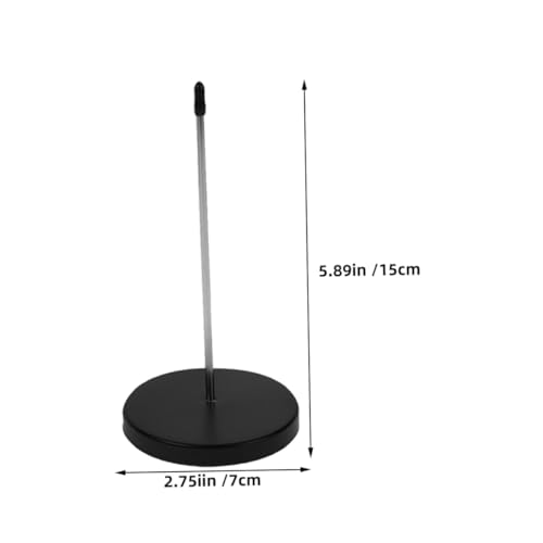 SHINEOFI 8 Stück Teiliges Metall Tickethalter mit Schutzspitze Sicherer Restaurant Check Spindle Memo Holder Robuster Kassenbeleghalter für Büro Küche Hotel Schwarz und Silber von SHINEOFI