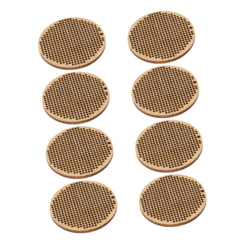 SHINEOFI 8 Stück Teiliges Runde Holzanhänger Blanko Unbehandelte Cross Stitch Tags Stabilem Holz für Diy Handwerk Vielseitig Nutzbar als Lesezeichen Schmuck oder Dekoration von SHINEOFI