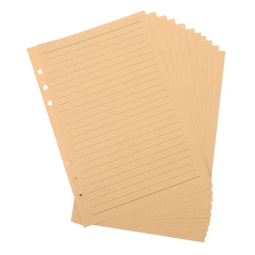 SHINEOFI 80 Blatt Kraftpapier Nachfüllpapier Liniert Robustes Nachfüllbares Notizbuch Einlagen Für Ordner Tagebuch Journal Zubehör SHINEOFI 80 Blatt Kraftpapier Nachfüllpapier Liniert Robustes Nachfüllbares Notizbuch Einlagen Für Ordner Tagebuch Journal Zubehör von SHINEOFI