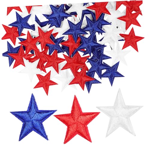 SHINEOFI 80 Stück Aufbügelbare Stern Patches Bestickte Bügelflicken für Kleidung Hüte und Taschen Vielseitige Reparatur und Dekorationsapplikationen in Rot SHINEOFI 80 Stück Aufbügelbare Stern Patches Bestickte Bügelflicken für Kleidung Hüte und Taschen Vielseitige Reparatur und Dekorationsapplikationen in Rot von SHINEOFI