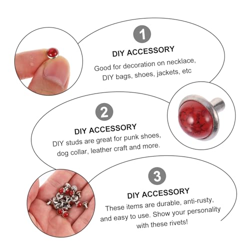 SHINEOFI 80 Stück Teiliges DIY Schmuck Zubehör aus Langlebigen Türkisen Metallnieten Inklusive für Kleidung Gürtel Taschen Mützen und Lederhandwerk von SHINEOFI