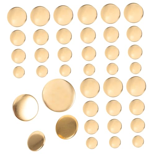 SHINEOFI 80 Stück Teiliges Goldene Runde Metallknöpfe Antike Ersatzknöpfe für Jacken Mäntel Anzüge und Uniformen Langlebig Leicht zu Nähen Vielseitig für DIY Nähprojekte von SHINEOFI