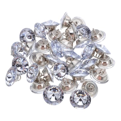 SHINEOFI 80 Stück Teiliges Kristall Polsterknopf Metallöse Glitzernde Dekoknöpfe für Sofa Tufting Wiederverwendbare Möbelknöpfe zur Wand Polsterdekoration von SHINEOFI