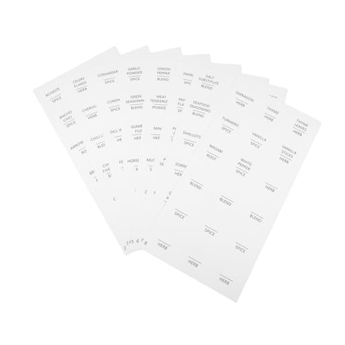 SHINEOFI 8Blätter Selbstklebende Gewürzetiketten Set Wasserfeste Runde Aufkleber für Gewürzgläser Große Küchenetiketten zur Effizienten Organisation und Verschönerung Ihrer Küche von SHINEOFI