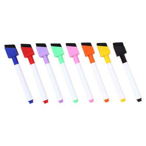 SHINEOFI 8Stücke Abwischbare Marker für Whiteboards Mehrfarbige Löschbare Stifte mit Pinsel für Schule Büro und Zuhause Wasserbasierte Einfache SHINEOFI 8Stücke Abwischbare Marker für Whiteboards Mehrfarbige Löschbare Stifte mit Pinsel für Schule Büro und Zuhause Wasserbasierte Einfache von SHINEOFI