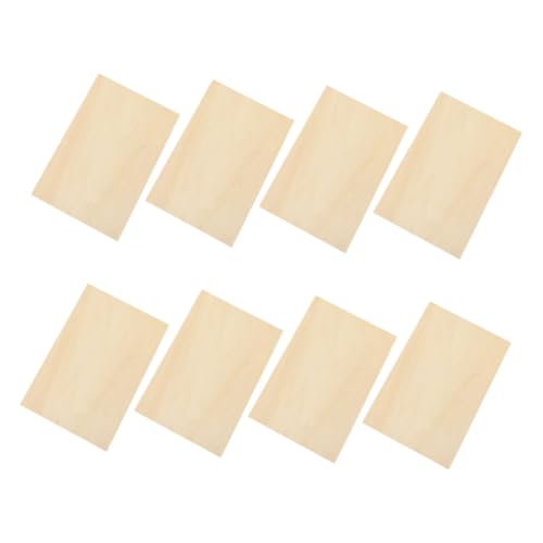 SHINEOFI 8Stücke Rechteckige Holzplatten Lindenholz für DIY Projekte Heimdekoration Malerei und Schnitzerei Formstabil und Vielseitig Einsetzbar von SHINEOFI