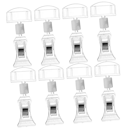 SHINEOFI 8Stücke Rotierbare Preisschild Clips Klare Zeichenhalter für Supermärkte Shops und Werbeaktionen Hochfestes Material für und Warenschilder Transparent von SHINEOFI