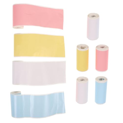 SHINEOFI 9 Rollen Thermopapierrollen: Selbstklebendes Thermodruckerpapier – Klare Drucketikettenaufkleber Für Etiketten, Notizen Und Bastelarbeiten von SHINEOFI