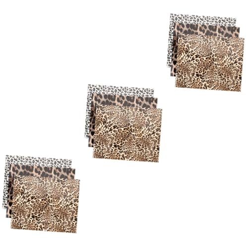 SHINEOFI 9 Stk. Teiliges Leopard-wärmeübertragungsfolien Kleidung Flexible Plotterfolie mit Feinen Details Vielseitig Zuschneidbar Shirts Schuhe Schürzen und Baseballkappen von SHINEOFI
